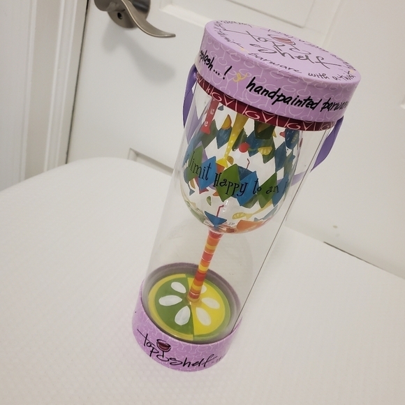 Top Shelf "Why Limit Happy to an Hour?" Wine Glass, all occasion gift - Picture 4 of 10
